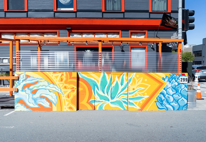 Mural by Alexandra Underwood for Azucar Lounge in San Francisco