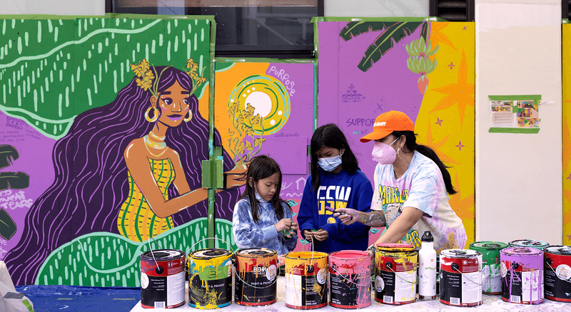 Mural by Chi Chai as part of the Shine On initiative