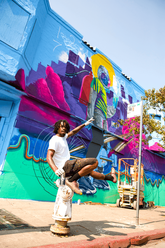 Mural by Timothy B for Oakland's Resource for Community Development